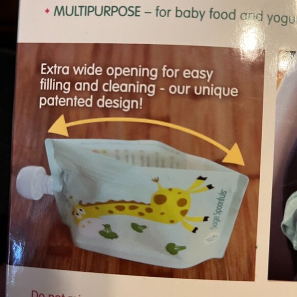 Sage Spoonfuls Squeezie 4+ Months BPA, PVC & Phthalate Free 7 oz. Food Pouches - Picture 3 of 5